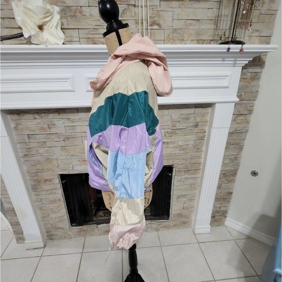 BLACK NYC Home again retro colorblock packable jacket windbreaker new!!! - Picture 2 of 13